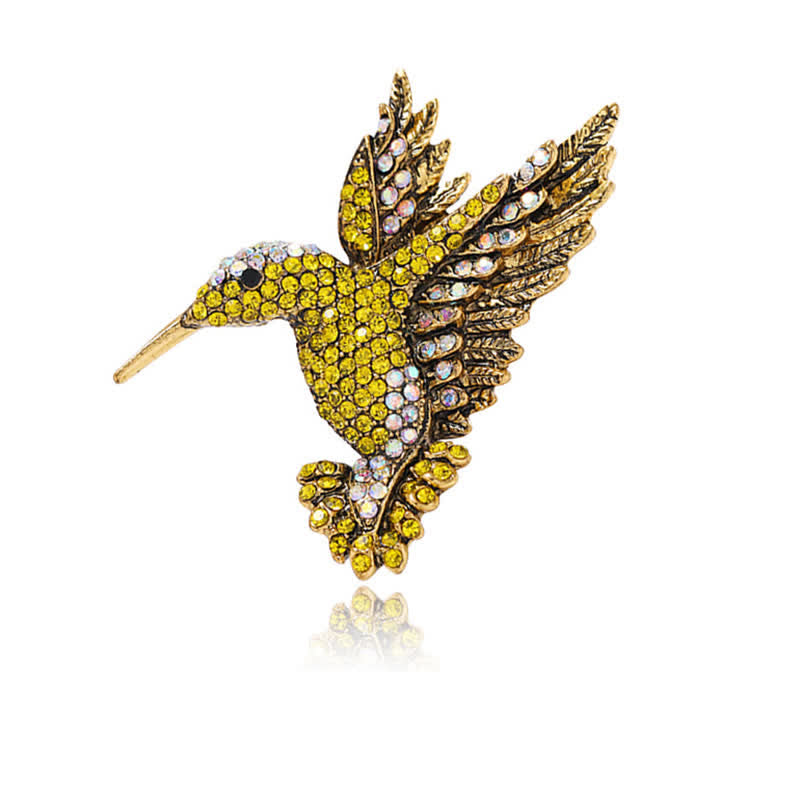 Women's Hummingbird Rhinestone Brooch