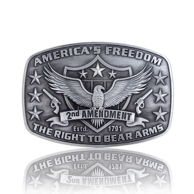 Men's DIY Eagle America's Freedom Buckle Leather Belt