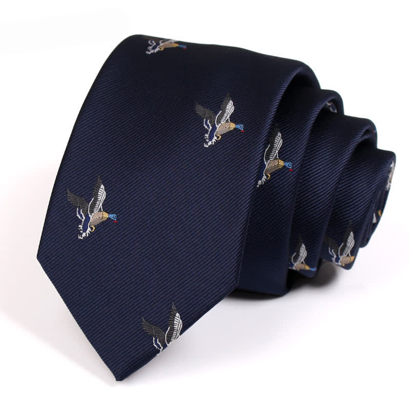 Men's MidnightBlue Flying Ducks Necktie
