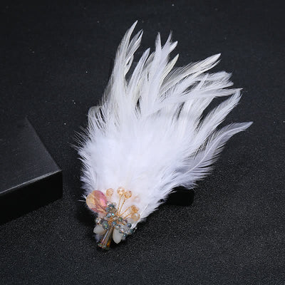 Women's Luxury Crystal Branch Snowflake Feather Brooch