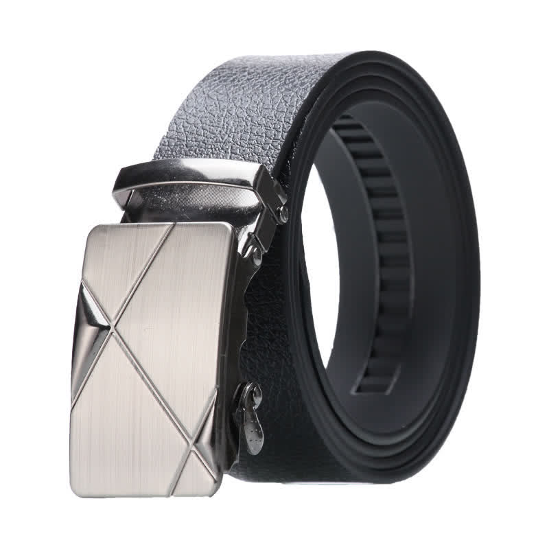 Men's Business Automatic Buckle Black Leather Belt