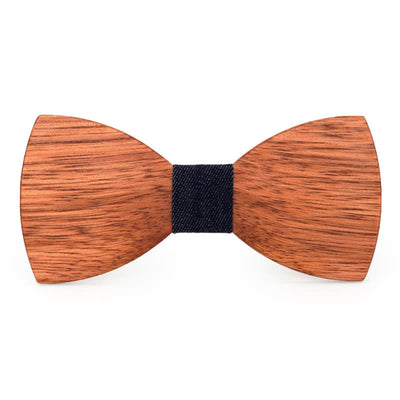 Men's Vintage Begonia Wooden Bow Tie