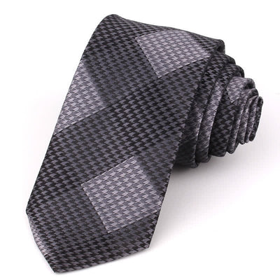 Men's Visual Patchwork Large Check Necktie