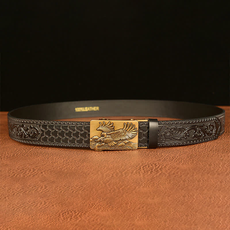Men's Eagle Expanded Its Wings Leather Belt