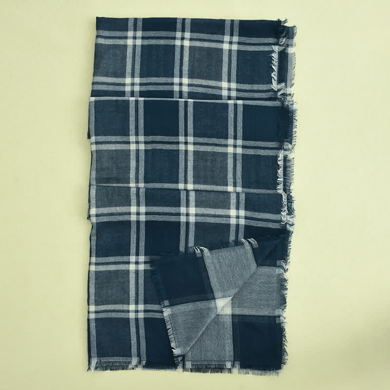 Men's Causal British Style Plaid Scarf