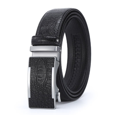 Men's Luxury Crocodile Skin Pattern Leather Belt