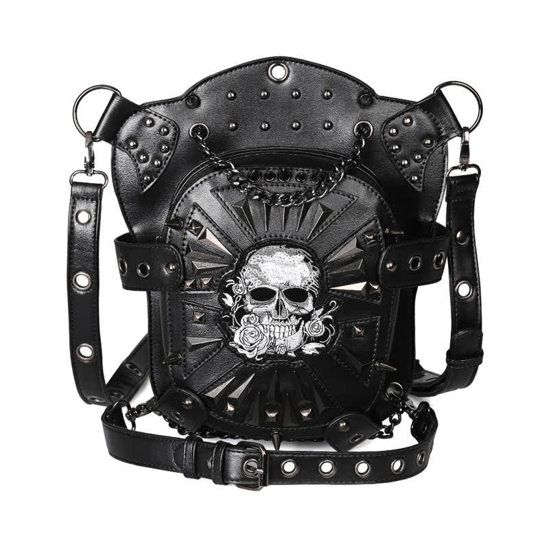 Convertible Skull Design Shoulder Waist Leg Bag