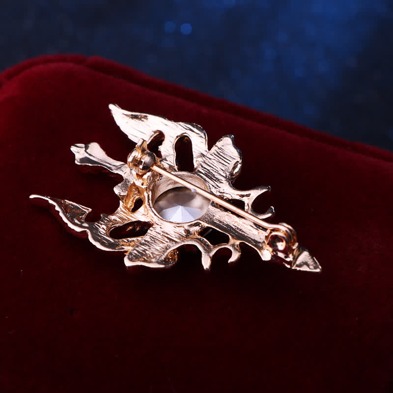 Men's Retro Gem Dragon Sword Brooch