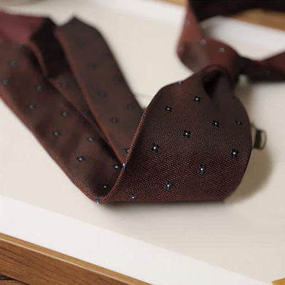 2Ps Men's Vintage Mini Motif Necktie Pocket Square Set