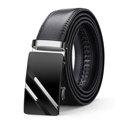 Men's Luxury Embossed Automatic Buckle Leather Belt