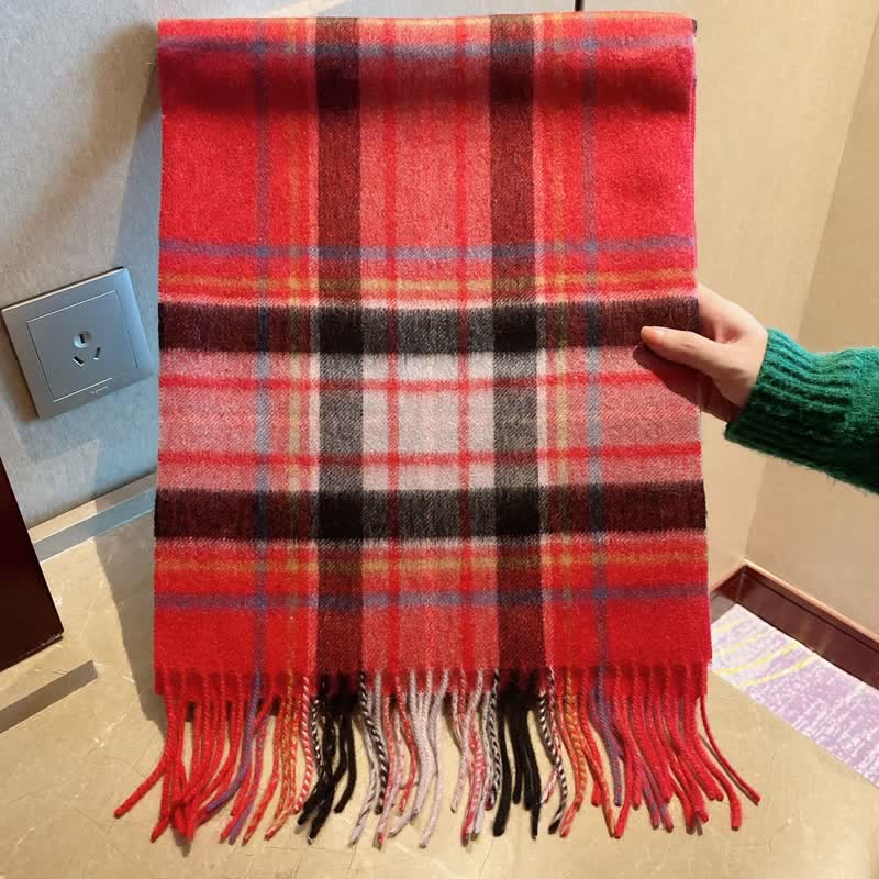 Unisex British Street Style Scotland Tartan Scarf