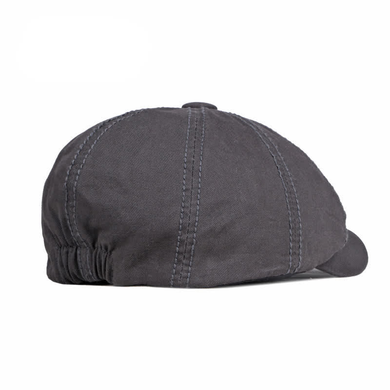 Casual Solid Color Cotton Daily Beret Cap