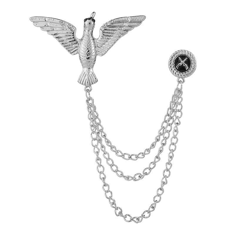 Men's Victory Bird Chain Brooch