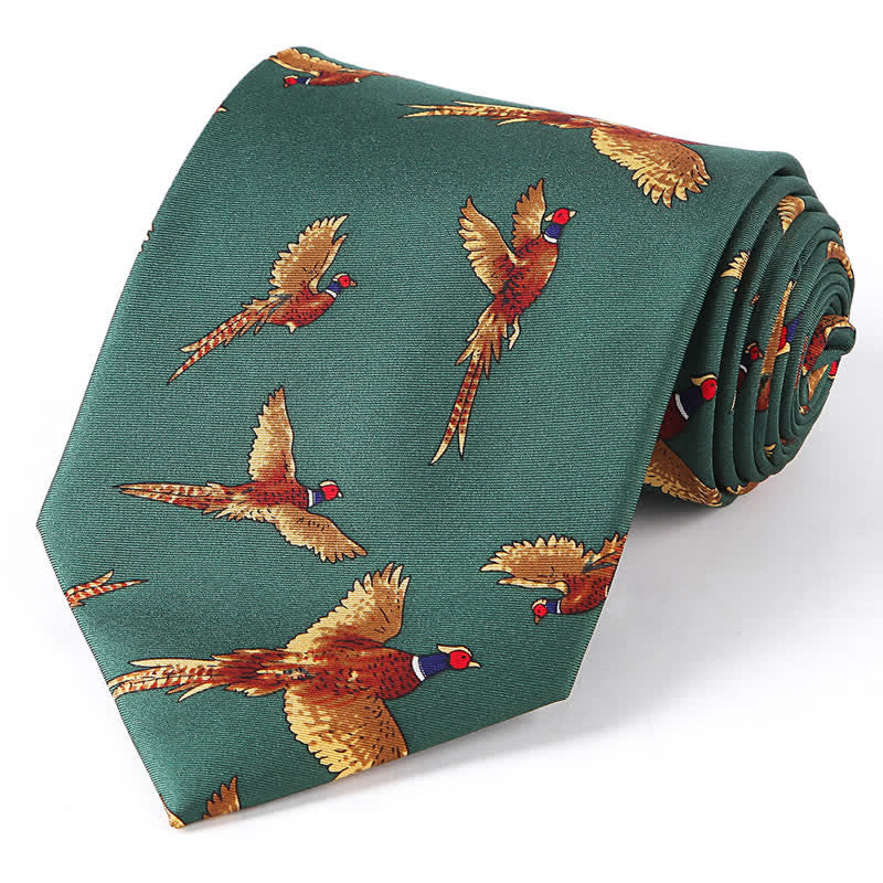 Men's Creative Music Score Cartoon Motif Country Necktie