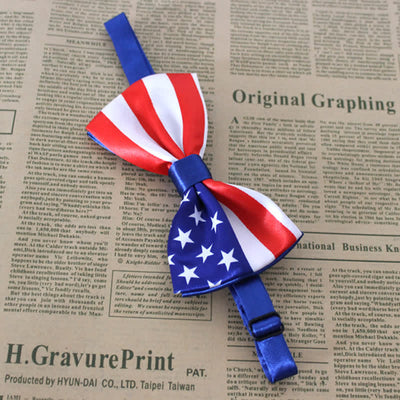 Men's Flag Patriotic Party Bow Tie