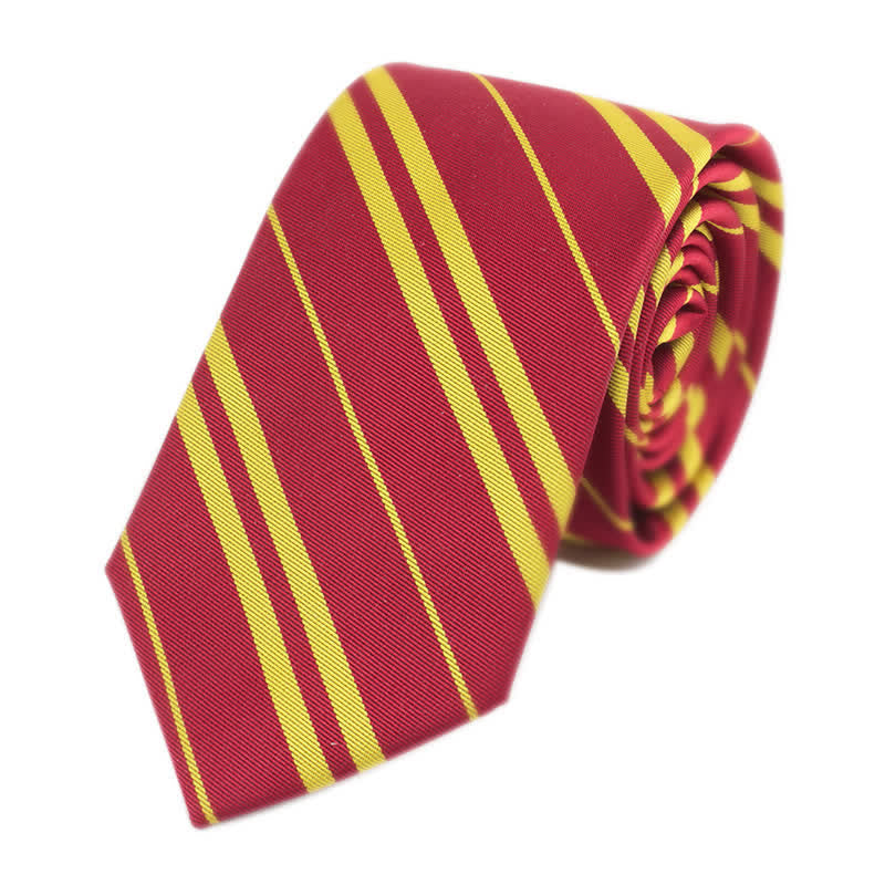 Men's Wizard School Halloween Cosplay Striped Necktie