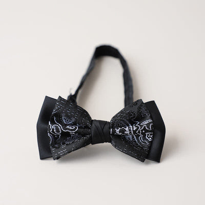 Men's Personality Paisley Double Layered Bow Tie