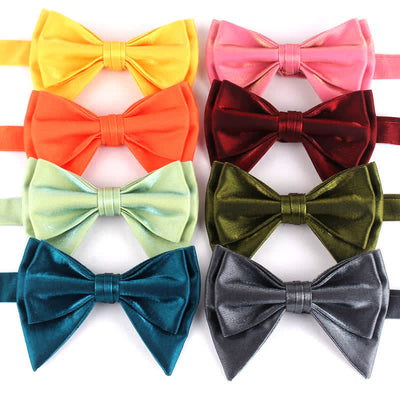 Men's Irregular Double Layer Oversized Pointed Bow Tie