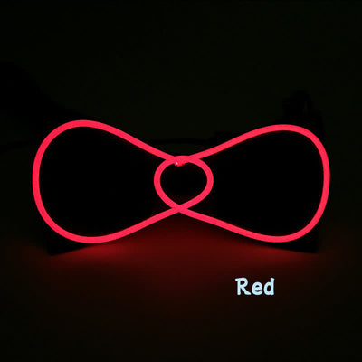 Flashing Round LED Glowing Bow Tie