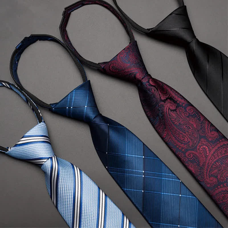 Men's Business Zipper Tie Novelty Necktie