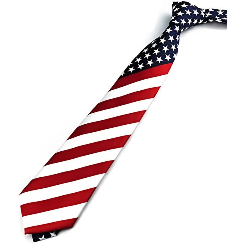 Men's Flag Stars & Stripes Necktie