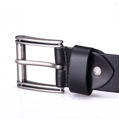 Heavy Metal Rivet Skull Cross Pattern Leather Belt