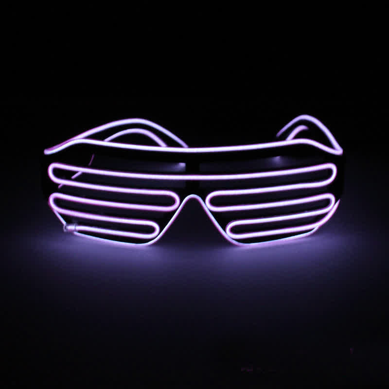 Colorful Shutter Form Flashing Light LED Glasses