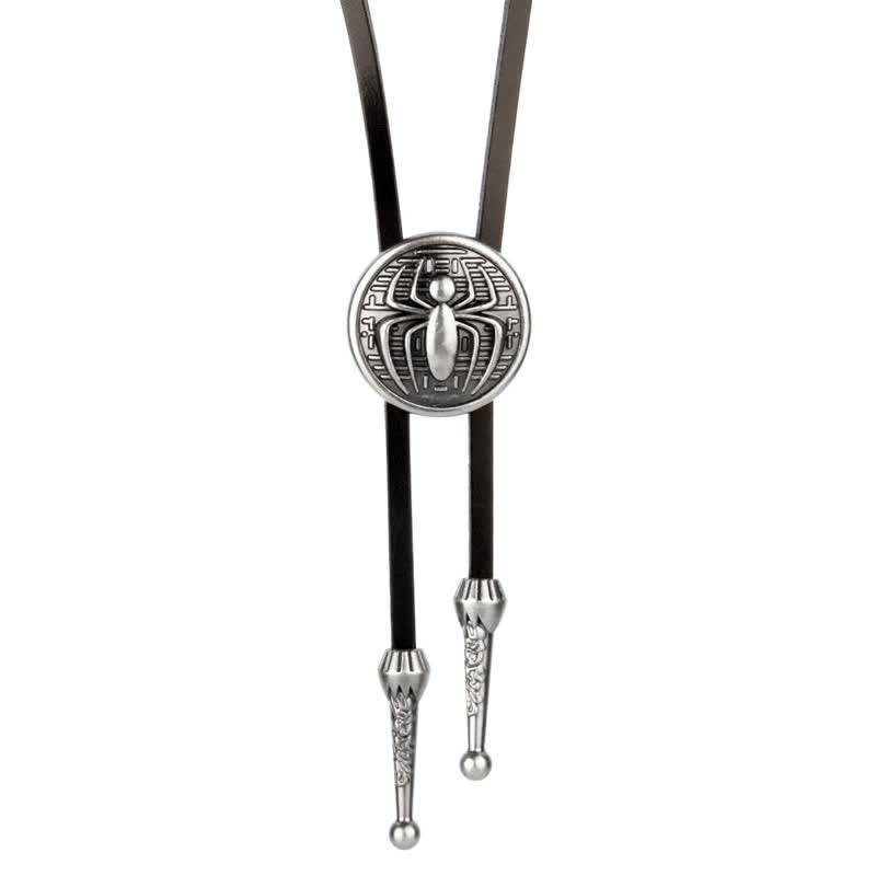 Spider Round Pendant Cowboy Bolo Tie