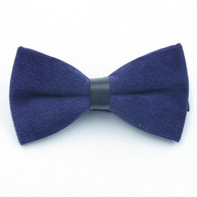 Men's Solid Candy Color Corduroy Bow Tie