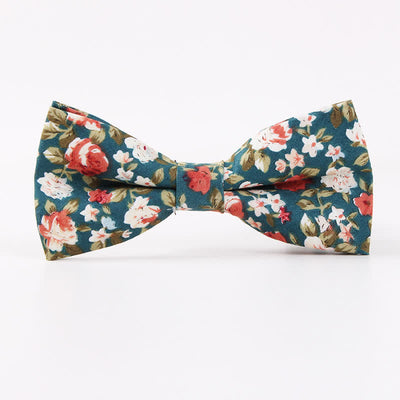 Men's Cotton Forest Floral Printing Bow Tie