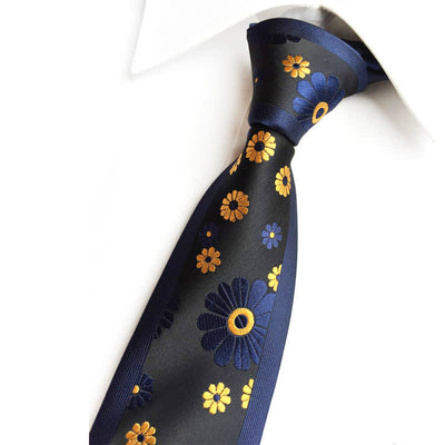 Men's Simple Daisy Floral Necktie