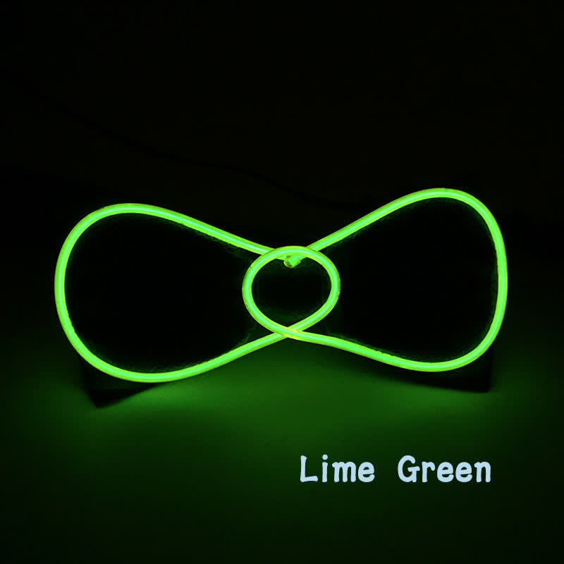 Flashing Round LED Glowing Bow Tie