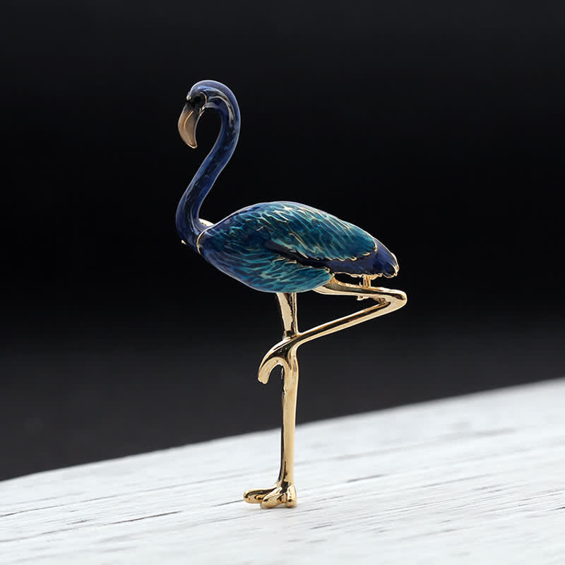 Women's Exotic Enamel Flamingo Brooch