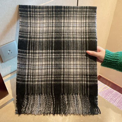 Unisex British Street Style Scotland Tartan Scarf