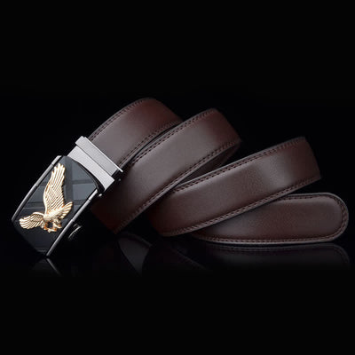 Men's Animal Eagle Automatic Buckle Leather Belt