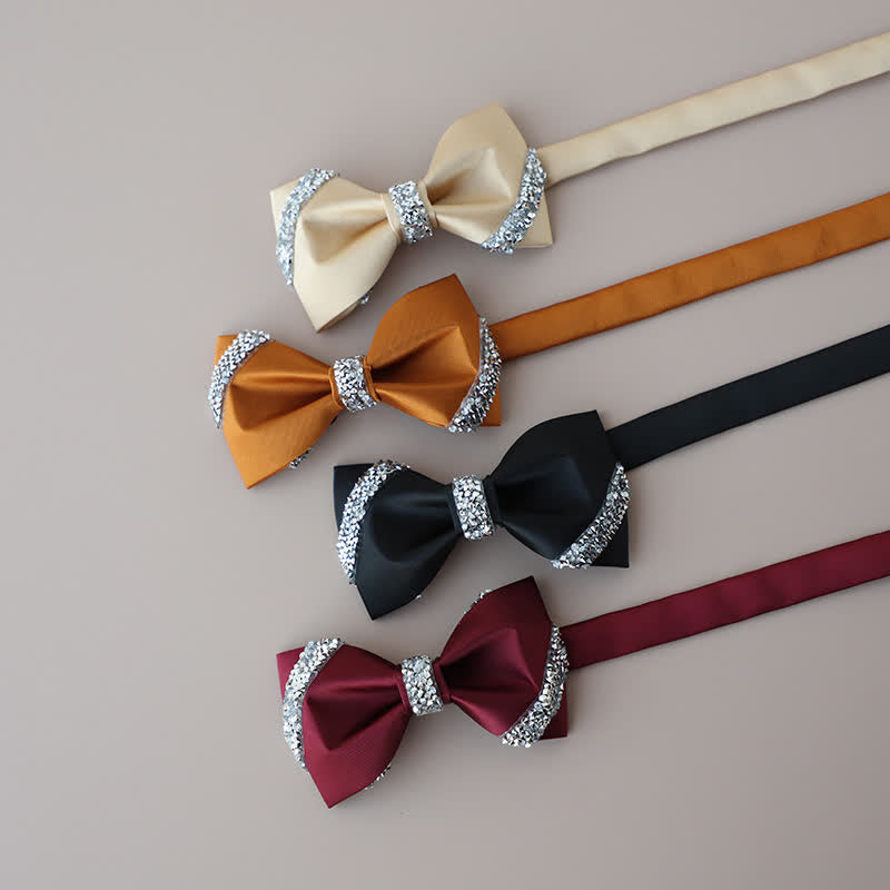 Men's Classic Rhinestone Embellished Bow Tie