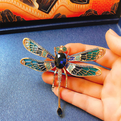 Women's Luxurious Palace Dragonfly Rhinestone Brooch