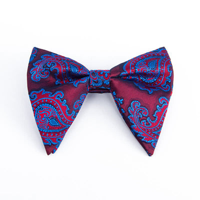 Men's Colorful Paisley Oversized Pointed Bow Tie