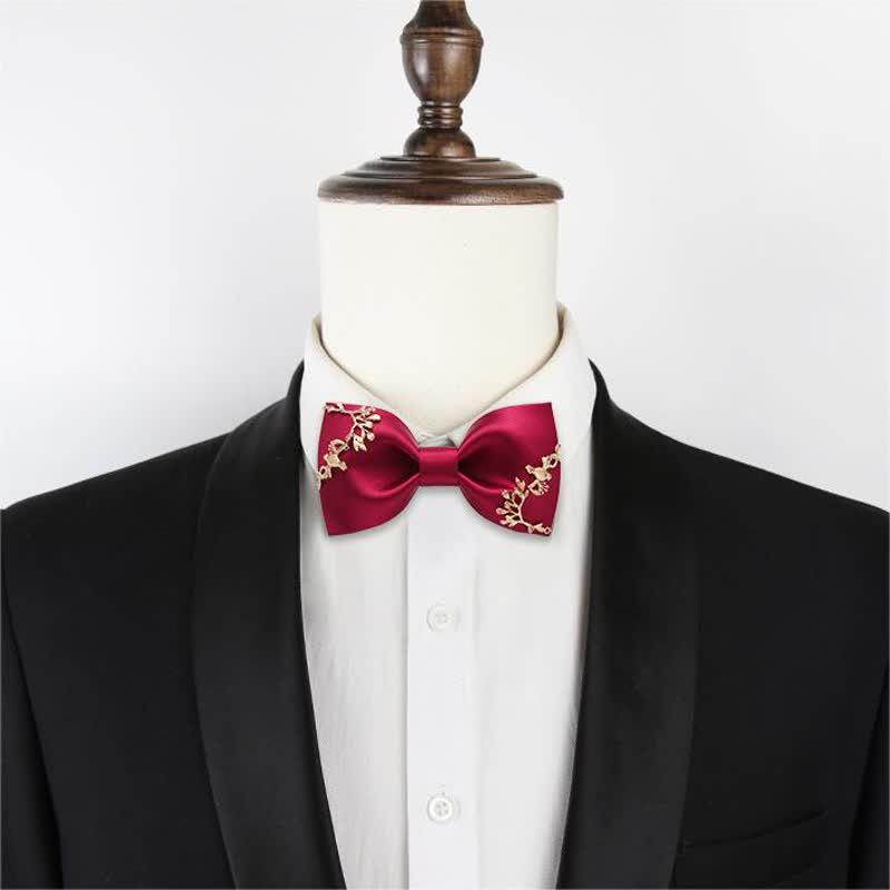 Men's Bird And Branch Wedding Bow Tie