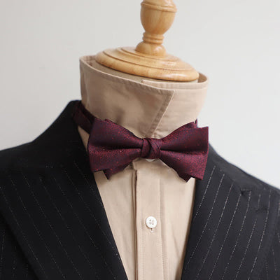 Men's Burgundy Series Gentleman Bow Tie